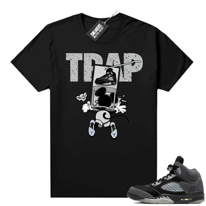 Anthracite 5s Sneaker Tee black Mister Rogers Sneaker Trap  Anthracite Sneaker tee