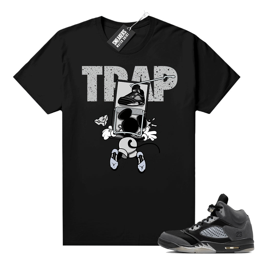 Anthracite 5s Sneaker Tee black Mister Rogers Sneaker Trap  Anthracite Sneaker tee