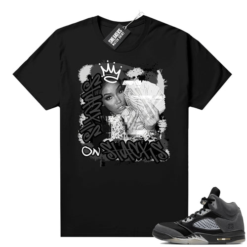 Anthracite 5s Sneaker Tee black Stacks on Stacks  Anthracite Sneaker tee