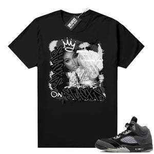 Anthracite 5s Sneaker Tee black Stacks on Stacks  Anthracite Sneaker tee