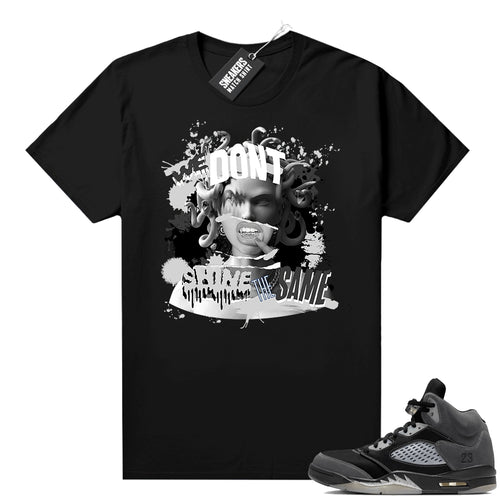 Anthracite 5s Sneaker Tee black We Dont Shine The Same  Anthracite Sneaker tee