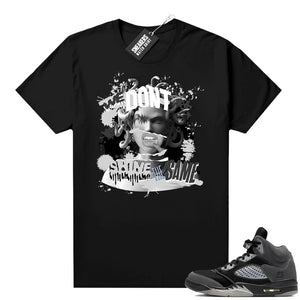 Anthracite 5s Sneaker Tee black We Dont Shine The Same  Anthracite Sneaker tee