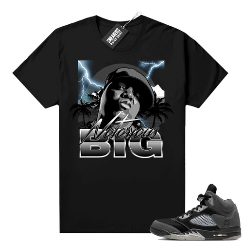 Anthracite 5s T-shirt black Notorious Big  Anthracite Sneaker tee