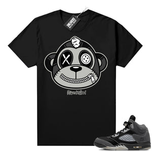 Anthracite 5s match sneaker tee black Misunderstood Monkey  Anthracite Sneaker tee