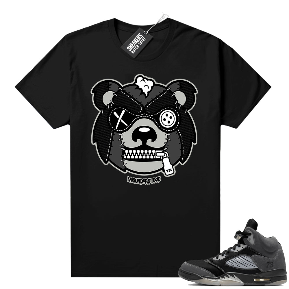 Anthracite 5s matching shirt black Misunderstood Grizzly  Anthracite Sneaker tee