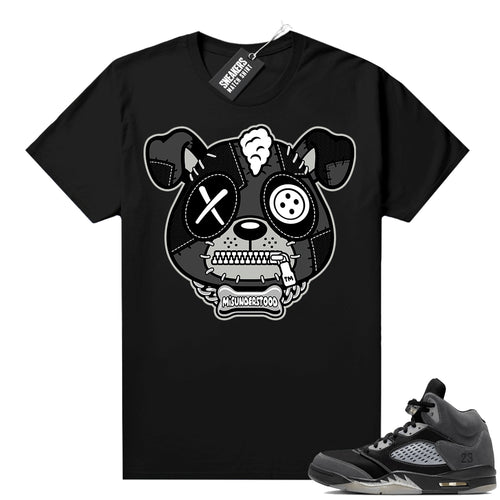 Anthracite 5s shirt match black Misunderstood Puppy  Anthracite Sneaker tee