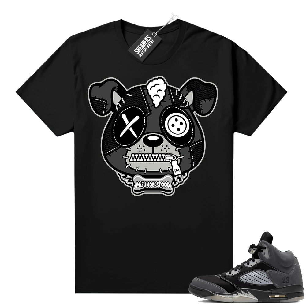 Anthracite 5s shirt match black Misunderstood Puppy  Anthracite Sneaker tee