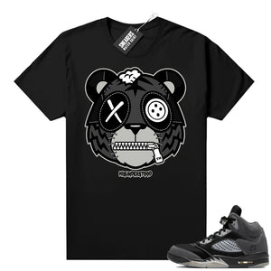Anthracite 5s shirt to match black Misunderstood Tiger  Anthracite Sneaker tee