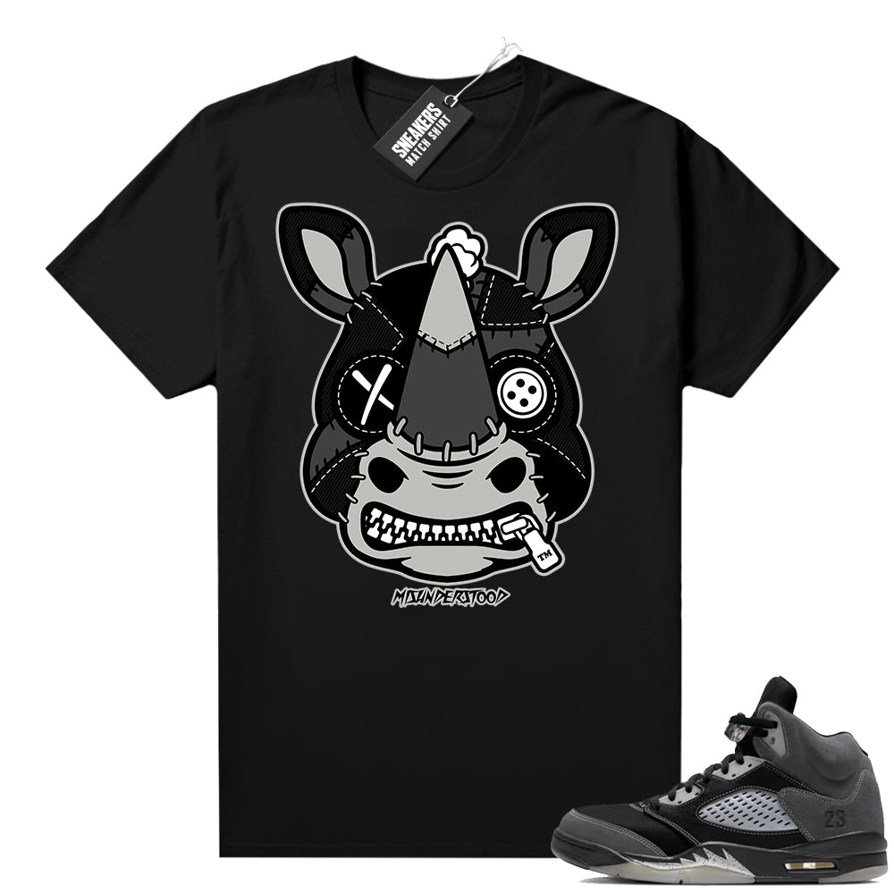 Anthracite 5s sneaker shirt black Misunderstood Rhino  Anthracite Sneaker tee