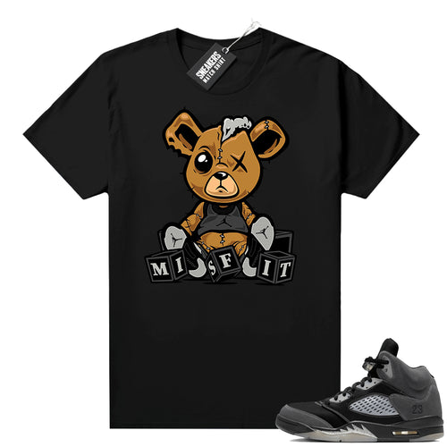 Anthracite 5s sneaker tee black Misfit teddy  Anthracite Sneaker tee