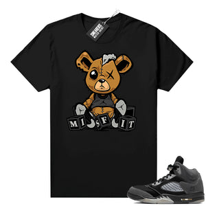 Anthracite 5s sneaker tee black Misfit teddy  Anthracite Sneaker tee