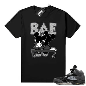 Anthracite Jordan retro 5 shirts black Sneaker Bae  Anthracite Sneaker tee
