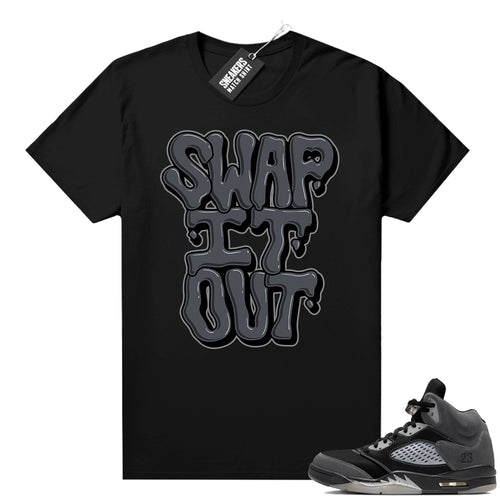 Anthracite Jordan retro 5 shirts black Swap it Out JTSG  Anthracite Sneaker tee