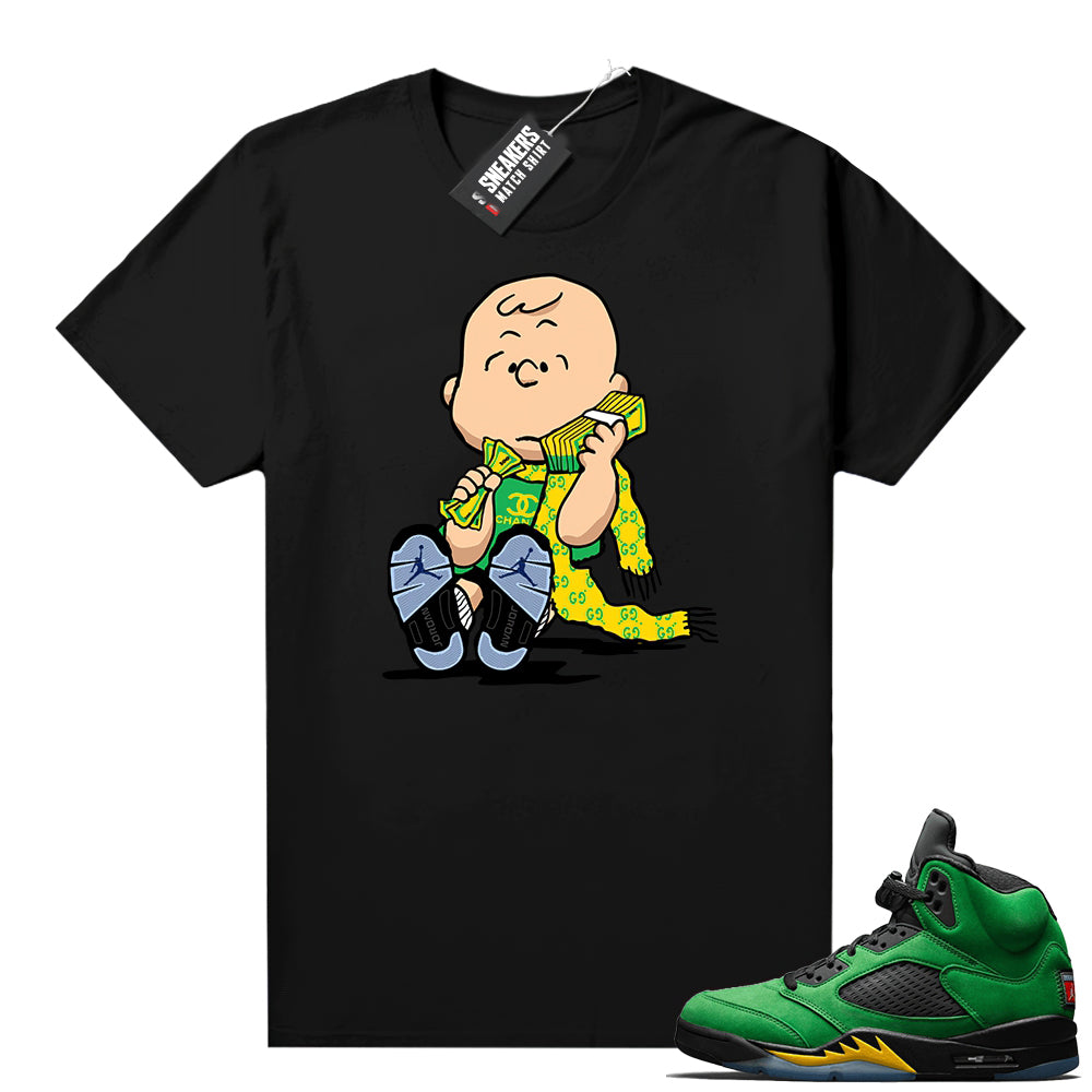 Apple Green 5 Jordan match tees  Sneaker Tee
