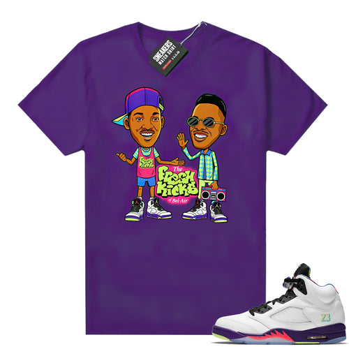 Bel Air 5s Alternate shirts Purple Will and Jazz  Sneaker Tee