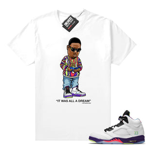 Bel Air 5s Alternate shirts White Biggie Toon  Jordan Match Tees