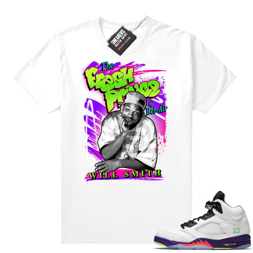 Bel Air 5s Alternate shirts White Fresh Prince 90s Vintage