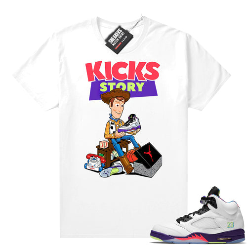Bel Air 5s Alternate shirts White Kicks Story  Jordan Match Tees